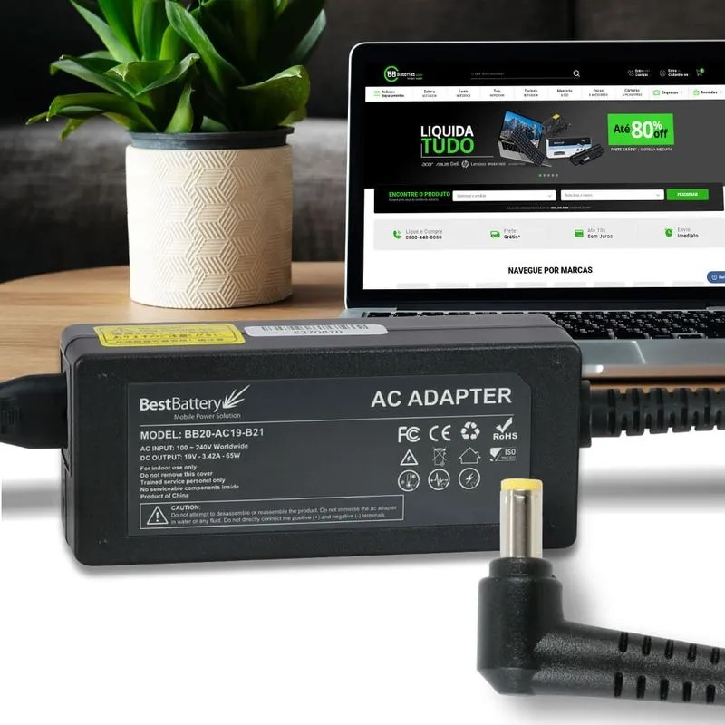 Carregador Notebook Acer 19v 3,42a 5.5 X 1.7