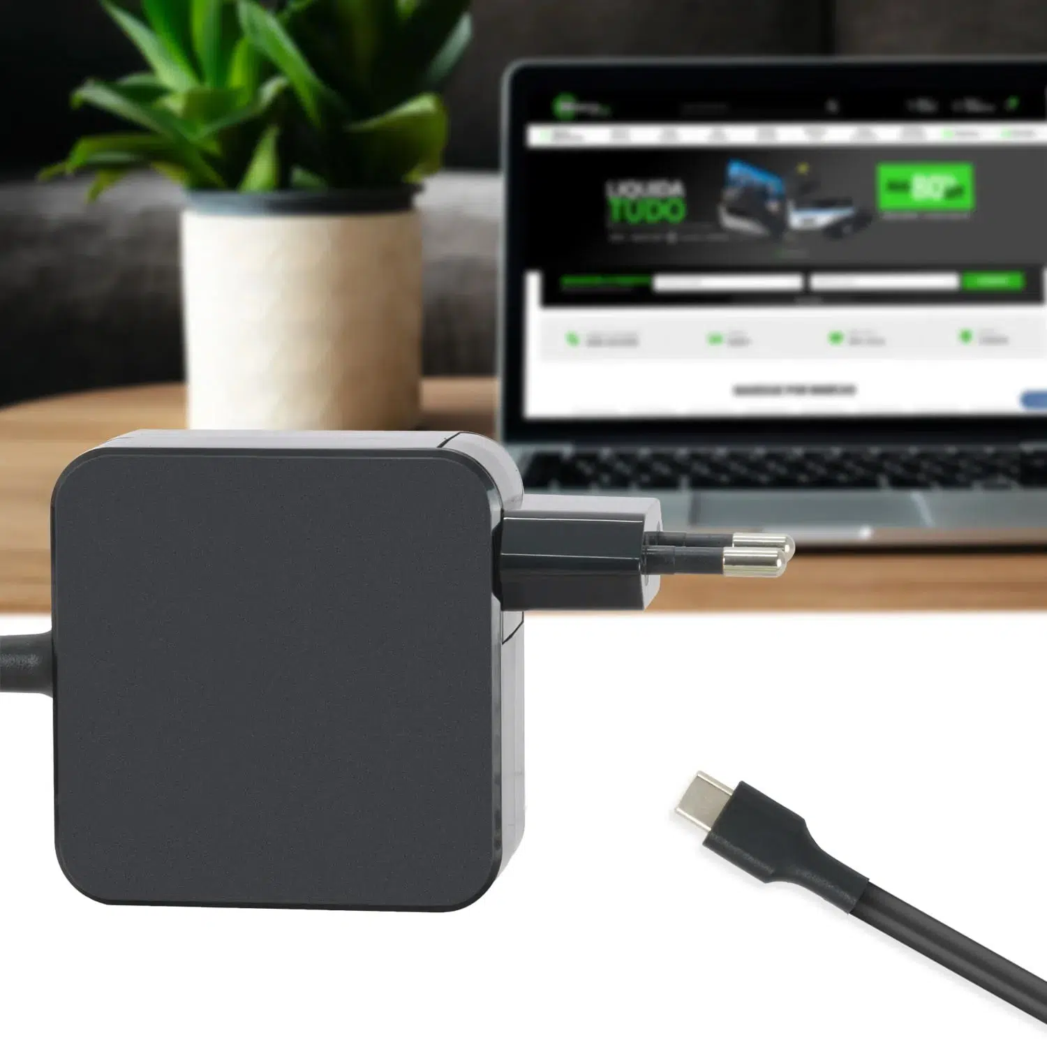 Carregador Fonte Notebook USB-C Tipo C 65W